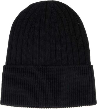 Gucci Mens Beanie Ribbed Wool Black