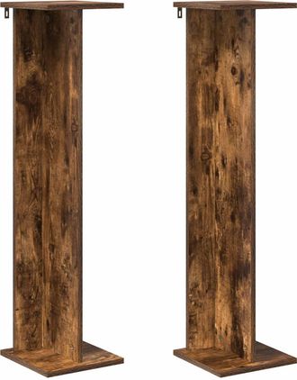 vidaXL Soporte De Plantas 2 Uds. Roble Ahumado 25 X 25,5 X 100,5 Cm Vidaxl