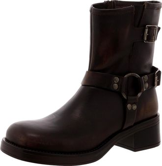 Steve Madden Brixton Boot Brown Distressed BRIX03S1-BRN Womens