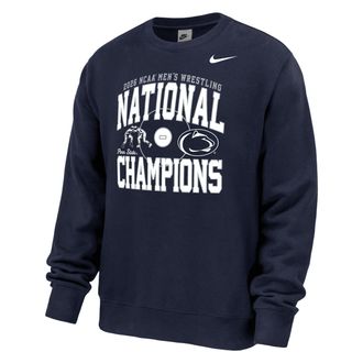 Nike Penn State Nittany Lions Nike Mens Wrestling Crew-Neck Sweatshirt in Blue | M33234P599PNST-BLK