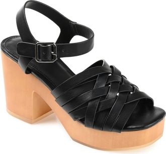 Journee Collection Adsn Sandal in Black at Nordstrom Rack, Size 8.5