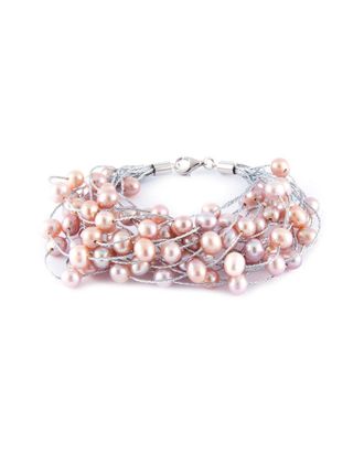 Splendid Pearls Plated 6-7Mm Freshwater Pearl Bracelet