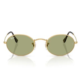 Ray-Ban Sunglasses Rb3547 001/4 E Oval Gold/Green Unisex