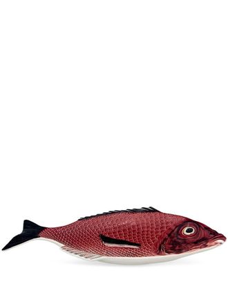 Bordallo Pinheiro Peixes glazed platter - unisex - Earthenware - OS - Red
