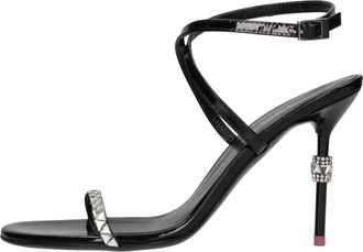 Pinko Pinko Sandalen - Dames - Sandalen met hakken - Zwart - 39 EU - Leer - Schoenen