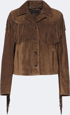 Nili Lotan Eloi fringed suede jacket