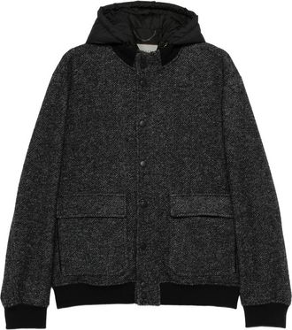 Canali Herringbone-pattern Hooded Jacket