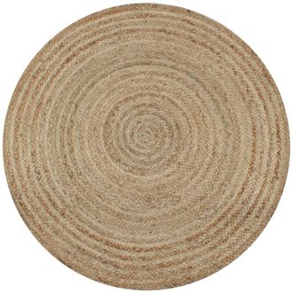 vidaXL Alfombra Redonda De Yute Trenzado 150 Cm Vidaxl