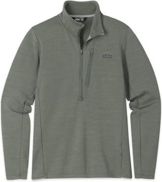 Stio Mens Glide Power Stretch Half-Zip Pullover Gray XXL