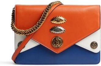 Roberto Cavalli Ladies Lucky Symbols Medium Leather Shoulder Bag