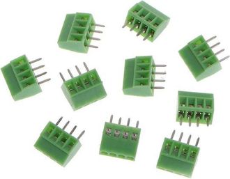 OEM 10 Tornillos De 2 Y 10 Pines Para Conector De Bloque De Terminales Con Espaciado De Apilamiento De 2,54 Mm - Material De Conexi&oacute;n De 4 Polos