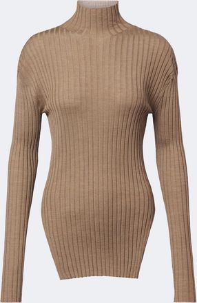 Khaite Vinci wool and silk turtleneck top