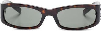 Saint Laurent Logo-plaque Rectangle-frame Sunglasses
