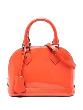 Louis Vuitton Borsa a tracolla Alma BB in pelle Vernis con monogramma 2014 - Arancione