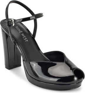 Nine West Elanna Sandal in Black at Nordstrom Rack, Size 8.5