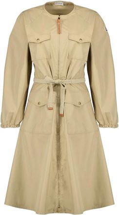 Moncler Utilityjas met Riem - Dames - Jas met riem - Beige - S - Katoen - Jassen