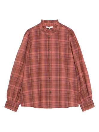 Yerse ruffled mock-neck shirt - women - Fabric - M - Red