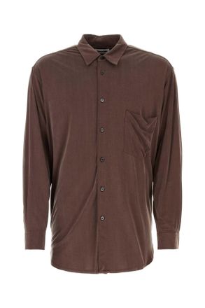 Magliano Chocolate Stretch Cupro Liquid Shirt