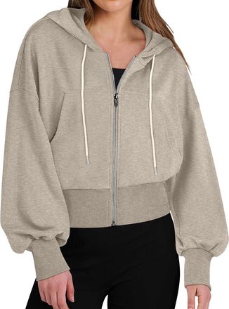 Generic Lightning Deals Today Sweatshirts for Women UK Plus Size Womens Zip Up Cropped Hoodies Casual Sweatshirts Full Zip Crop Jacket With Pockets Deals of T