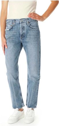 A Gold E Parker Straight-Leg Jeans - Dames - Regular Fit Jeans - Blauw - W32 - Jeans