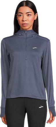 Brooks Notch Thermal Hoodie 3.0 Womens Sweatshirt Nightshadow : 2XL (Womens 20-22), Polyester/Spandex