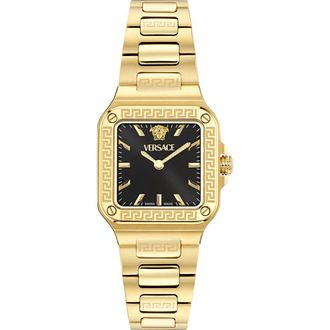 Versace Greca Edge Bracelet Watch, 30mm x 30mm in Ip Yellow Gold at Nordstrom