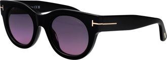 Tom Ford Marine-02 Zonnebril - Dames - Zonnebrillen - Zwart - 50 MM - Accessoires