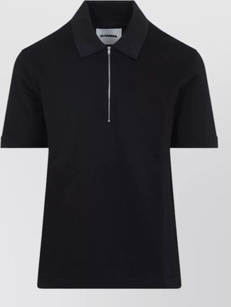 Jil Sander short sleeve polo shirt knitted collar