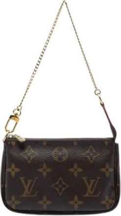 Louis Vuitton Pre-owned Mini Pochette Accessoires - Dames - Vintage Mini Tas - Bruin - ONE Size - Vintage