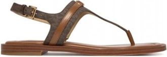 Michael Kors Mandy Signature Logo Sandal - Dames - Sandalen - Bruin - 38 EU - Schoenen