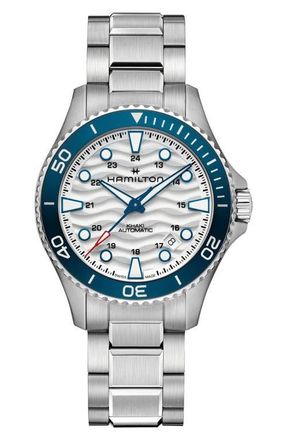 Hamilton Khaki Navy Scuba White Automatic Bracelet Watch, 40mm in White/stainless Steel at Nordstrom