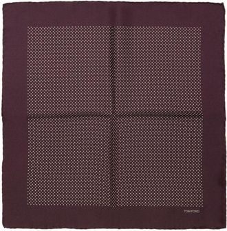 Tom Ford Bordeaux Silk Pocket Mens Square