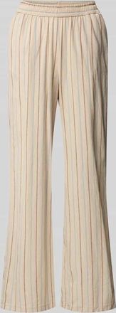Jack & Jones Wide Leg Pants mit elastischem Bund Modell ELLA in Beige, Gr&ouml;&szlig;e XL/32