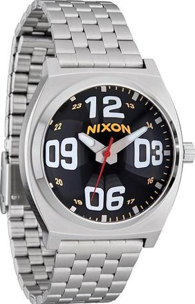 Nixon Time Teller Mens Watches Fisheye/Silver/Black, Leather/Stainless Steel