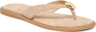 Dolce Vita Jaina Embellished Flip Flop in Camel Nubuck at Nordstrom, Size 8.5