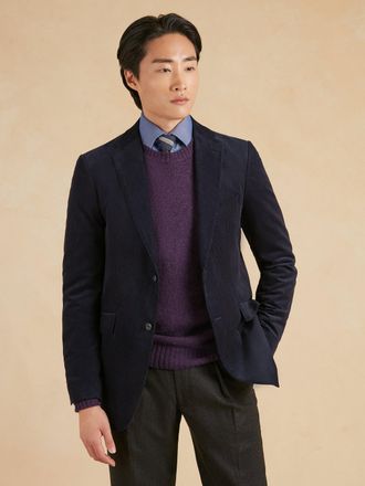 Oliver Brown Unstructured Eaton Jacket Needlecord - Navy