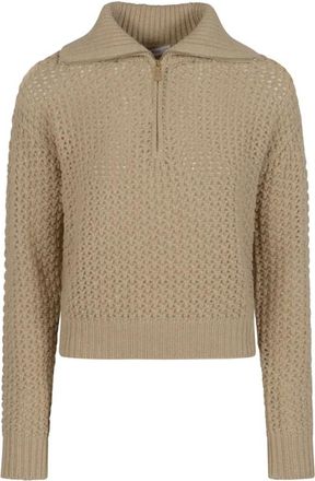 Max Mara Truien & Vesten, Dames, Beige, L, Wol, Tequila Crop Sweater