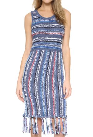 Derek Lam Womens Tassel Dress In Multi