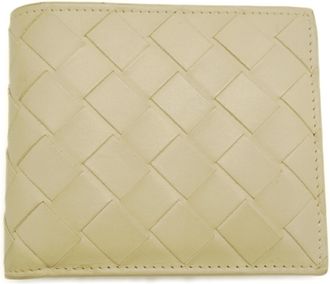 Bottega Veneta Beige Leather Wallet (Bi-Fold) (Pre-Owned)