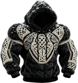 Generic Mens Ugly Christmas Sweatshirt Hoodies Soft Plush, Muscle Pattern Flannel Fuzzy Sherpa Warm Pullovers Ribbed Cuff Funny Novelty Fashion Holiday Partie