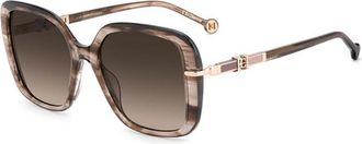 Carolina Herrera HER 0380/G/S Asian Fit EX4/HA Womens Sunglasses Brown Size 55