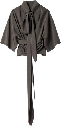 Jacquemus La Blouse Havana - Dames - Blouses - Grijs - XS - Wol - Overhemden