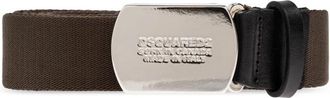 Dsquared2 Logo Riem - Heren - Riemen - Bruin - ONE Size - Leer - Accessoires