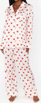 Show me your Mumu Classic Pajama Set In Queen Of Hearts