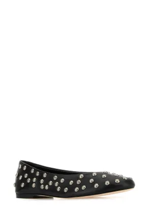 Gimaguas Studded Leather Ballerina Flat - Black