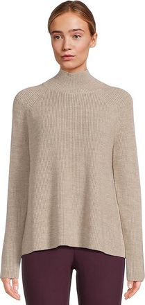 Eileen Fisher Merino Turtle Neck Raglan Sweater Womens Sweater Maple Oat : XS, Wool