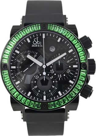 Jacob & Co. Pre-owned Jacob & Co. Epic II Chronograph Automatic Black Dial Mens Watch EPIC2PVDGRBW E