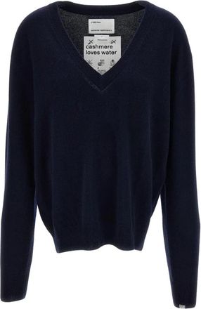 Extreme Cashmere V-hals Trui - Dames - Cashmere truien - Blauw - ONE Size - Kasjmier - Truien & Vesten