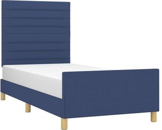 vidaXL Estructura De Cama Sin Colch&oacute;n Tela Azul 80x200 Cm Vidaxl