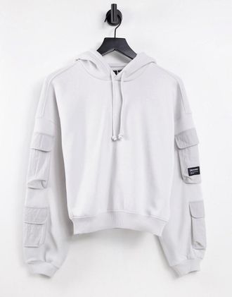 Dr. Denim Dr. Denim - Felpa comoda grigia con cappuccio e tasche-Grigio